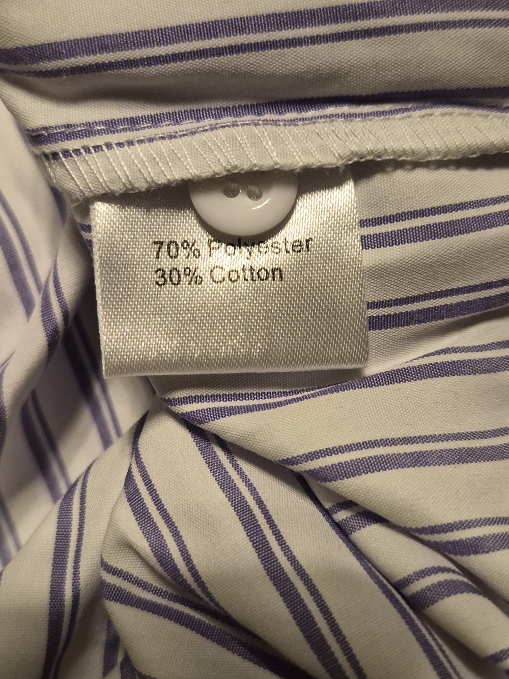 Womens Oversized Button Down Striped Smocked Cuff Long Sleeve Blouse - NWOT - Picture 8 of 8